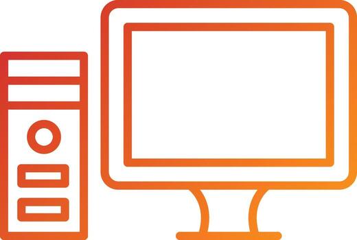 estilo de icono de computadora vector