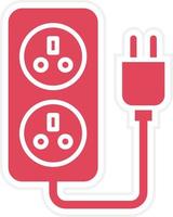 Power Socket Icon Style vector