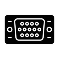 Vga Port Icon Style vector