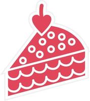 Cake Slice Icon Style vector