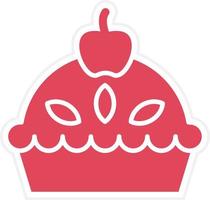 Apple Pie Icon Style vector