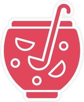 Punch Bowl Icon Style vector