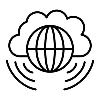 Cloud Computing Icon Style vector