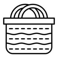 estilo de icono de cesta de picnic vector