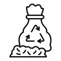 Garbage Bag Icon Style vector