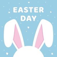 cute rabbit character easter day design vector