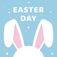 cute rabbit character easter day design vector