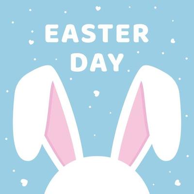 cute rabbit character easter day design