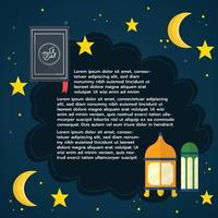 ramadan kareem background flat design vector