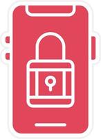 Mobile Security Icon Style vector