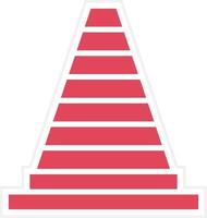 Traffic Cone Icon Style vector