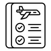 Flight Checklist Icon Style vector