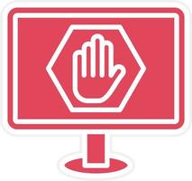 Ad Blocker Icon Style vector