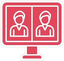 Online Meeting Icon Style vector