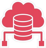 Cloud Data Icon Style vector