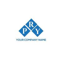 PRY creative initials letter logo concept. PRY letter design.PRY letter logo design on white background. PRY creative initials letter logo concept. PRY letter design. vector