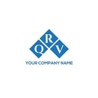 diseño de logotipo de letra qrv sobre fondo blanco. concepto de logotipo de letra de iniciales creativas qrv. diseño de letra qrv. vector