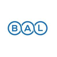 diseño de logotipo de letra bal sobre fondo blanco. concepto de logotipo de letra inicial creativa bal. diseño de letras bal. vector