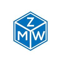 diseño de logotipo de letra zmw sobre fondo blanco. concepto de logotipo de letra de iniciales creativas zmw. diseño de letras zmw. vector