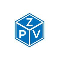 diseño de logotipo de letra zpv sobre fondo blanco. concepto de logotipo de letra inicial creativa zpv. diseño de letras zpv. vector