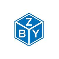 diseño de logotipo de letra zby sobre fondo blanco. concepto de logotipo de letra de iniciales creativas zby. diseño de letra zby. vector
