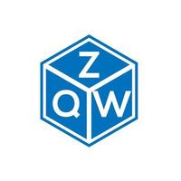 diseño de logotipo de letra zqw sobre fondo blanco. concepto de logotipo de letra inicial creativa zqw. diseño de letras zqw. vector