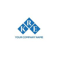 diseño de logotipo de letra kre sobre fondo blanco. concepto de logotipo de letra de iniciales creativas kre. diseño de letras kre. vector