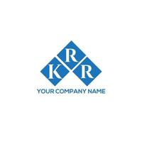diseño del logotipo de la letra krr sobre fondo blanco. concepto de logotipo de letra de iniciales creativas krr. diseño de letras krr. vector