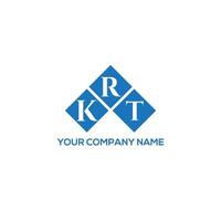diseño de logotipo de letra krt sobre fondo blanco. concepto de logotipo de letra de iniciales creativas krt. diseño de letras krt. vector