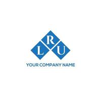 LRU letter logo design on white background. LRU creative initials letter logo concept. LRU letter design. vector