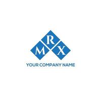 diseño del logotipo de la letra mrx sobre fondo blanco. concepto de logotipo de letra de iniciales creativas mrx. diseño de carta mrx. vector