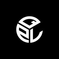 QPL letter logo design on black background. QPL creative initials letter logo concept. QPL letter design. vector