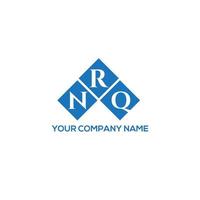 NRQ letter logo design on white background. NRQ creative initials letter logo concept. NRQ letter design. vector