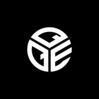 diseño de logotipo de letra qqe sobre fondo negro. qqe concepto de logotipo de letra de iniciales creativas. diseño de letras qqe. vector