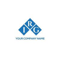 IRG letter logo design on white background. IRG creative initials letter logo concept. IRG letter design. vector