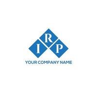 diseño de logotipo de letra irp sobre fondo blanco. concepto de logotipo de letra de iniciales creativas de irp. diseño de letras irp. vector