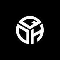 QOH letter logo design on black background. QOH creative initials letter logo concept. QOH letter design. vector