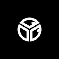 QOQ letter logo design on black background. QOQ creative initials letter logo concept. QOQ letter design. vector