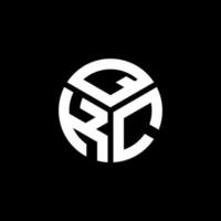 diseño de logotipo de letra qkc sobre fondo negro. concepto de logotipo de letra inicial creativa qkc. diseño de letras qkc. vector