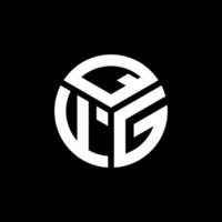 diseño de logotipo de letra qfg sobre fondo negro. concepto de logotipo de letra inicial creativa qfg. diseño de letras qfg. vector
