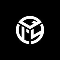 QFY letter logo design on black background. QFY creative initials letter logo concept. QFY letter design. vector