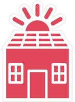 Solar House Icon Style vector