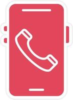 Mobile Call Icon Style vector