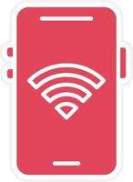 Mobile Wifi Icon Style vector