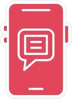 Mobile Chat Icon Style vector