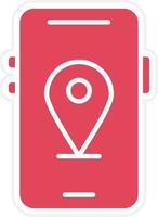 Mobile Map Icon Style vector
