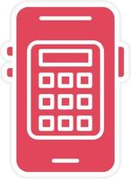 Mobile Calculator Icon Style vector