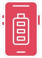 Mobile Battery Icon Style vector