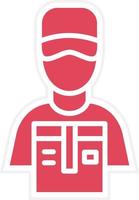 Delivery Man Icon Style vector