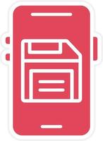 Mobile Save Icon Style vector